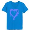 Ladies’  Junior Fine Jersey V-Neck Longer Length T-Shirt Thumbnail