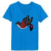 Ladies’  Junior Fine Jersey V-Neck Longer Length T-Shirt Thumbnail