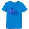 Ladies’  Junior Fine Jersey V-Neck Longer Length T-Shirt Thumbnail