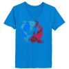 Ladies’  Junior Fine Jersey V-Neck Longer Length T-Shirt Thumbnail