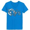 Ladies’  Junior Fine Jersey V-Neck Longer Length T-Shirt Thumbnail
