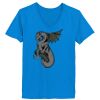 Ladies’  Junior Fine Jersey V-Neck Longer Length T-Shirt Thumbnail