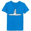 Ladies’  Junior Fine Jersey V-Neck Longer Length T-Shirt Thumbnail