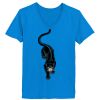 Ladies’  Junior Fine Jersey V-Neck Longer Length T-Shirt Thumbnail