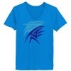 Ladies’  Junior Fine Jersey V-Neck Longer Length T-Shirt Thumbnail