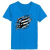 Ladies’  Junior Fine Jersey V-Neck Longer Length T-Shirt Thumbnail
