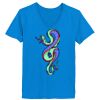 Ladies’  Junior Fine Jersey V-Neck Longer Length T-Shirt Thumbnail