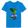 Ladies’  Junior Fine Jersey V-Neck Longer Length T-Shirt Thumbnail