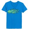 Ladies’  Junior Fine Jersey V-Neck Longer Length T-Shirt Thumbnail