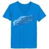 Ladies’  Junior Fine Jersey V-Neck Longer Length T-Shirt Thumbnail