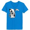 Ladies’  Junior Fine Jersey V-Neck Longer Length T-Shirt Thumbnail
