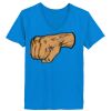 Ladies’  Junior Fine Jersey V-Neck Longer Length T-Shirt Thumbnail