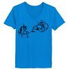 Ladies’  Junior Fine Jersey V-Neck Longer Length T-Shirt Thumbnail