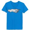 Ladies’  Junior Fine Jersey V-Neck Longer Length T-Shirt Thumbnail