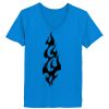 Ladies’  Junior Fine Jersey V-Neck Longer Length T-Shirt Thumbnail