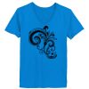 Ladies’  Junior Fine Jersey V-Neck Longer Length T-Shirt Thumbnail
