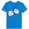 Ladies’  Junior Fine Jersey V-Neck Longer Length T-Shirt Thumbnail