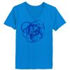 Ladies’  Junior Fine Jersey V-Neck Longer Length T-Shirt Thumbnail