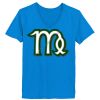 Ladies’  Junior Fine Jersey V-Neck Longer Length T-Shirt Thumbnail