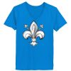 Ladies’  Junior Fine Jersey V-Neck Longer Length T-Shirt Thumbnail