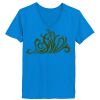 Ladies’  Junior Fine Jersey V-Neck Longer Length T-Shirt Thumbnail