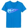 Ladies’  Junior Fine Jersey V-Neck Longer Length T-Shirt Thumbnail