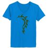 Ladies’  Junior Fine Jersey V-Neck Longer Length T-Shirt Thumbnail
