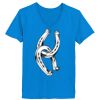 Ladies’  Junior Fine Jersey V-Neck Longer Length T-Shirt Thumbnail