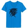 Ladies’  Junior Fine Jersey V-Neck Longer Length T-Shirt Thumbnail