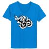 Ladies’  Junior Fine Jersey V-Neck Longer Length T-Shirt Thumbnail
