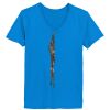 Ladies’  Junior Fine Jersey V-Neck Longer Length T-Shirt Thumbnail