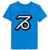 Ladies’  Junior Fine Jersey V-Neck Longer Length T-Shirt Thumbnail