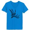 Ladies’  Junior Fine Jersey V-Neck Longer Length T-Shirt Thumbnail