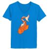 Ladies’  Junior Fine Jersey V-Neck Longer Length T-Shirt Thumbnail