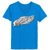 Ladies’  Junior Fine Jersey V-Neck Longer Length T-Shirt Thumbnail