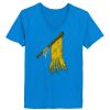 Ladies’  Junior Fine Jersey V-Neck Longer Length T-Shirt Thumbnail