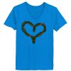 Ladies’  Junior Fine Jersey V-Neck Longer Length T-Shirt Thumbnail