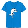 Ladies’  Junior Fine Jersey V-Neck Longer Length T-Shirt Thumbnail
