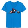Ladies’  Junior Fine Jersey V-Neck Longer Length T-Shirt Thumbnail