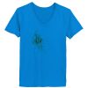 Ladies’  Junior Fine Jersey V-Neck Longer Length T-Shirt Thumbnail