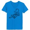 Ladies’  Junior Fine Jersey V-Neck Longer Length T-Shirt Thumbnail