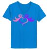 Ladies’  Junior Fine Jersey V-Neck Longer Length T-Shirt Thumbnail