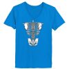 Ladies’  Junior Fine Jersey V-Neck Longer Length T-Shirt Thumbnail