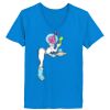 Ladies’  Junior Fine Jersey V-Neck Longer Length T-Shirt Thumbnail
