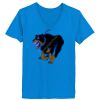 Ladies’  Junior Fine Jersey V-Neck Longer Length T-Shirt Thumbnail