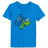 Ladies’  Junior Fine Jersey V-Neck Longer Length T-Shirt Thumbnail