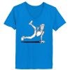 Ladies’  Junior Fine Jersey V-Neck Longer Length T-Shirt Thumbnail