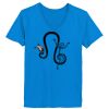 Ladies’  Junior Fine Jersey V-Neck Longer Length T-Shirt Thumbnail