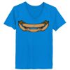 Ladies’  Junior Fine Jersey V-Neck Longer Length T-Shirt Thumbnail