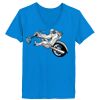 Ladies’  Junior Fine Jersey V-Neck Longer Length T-Shirt Thumbnail